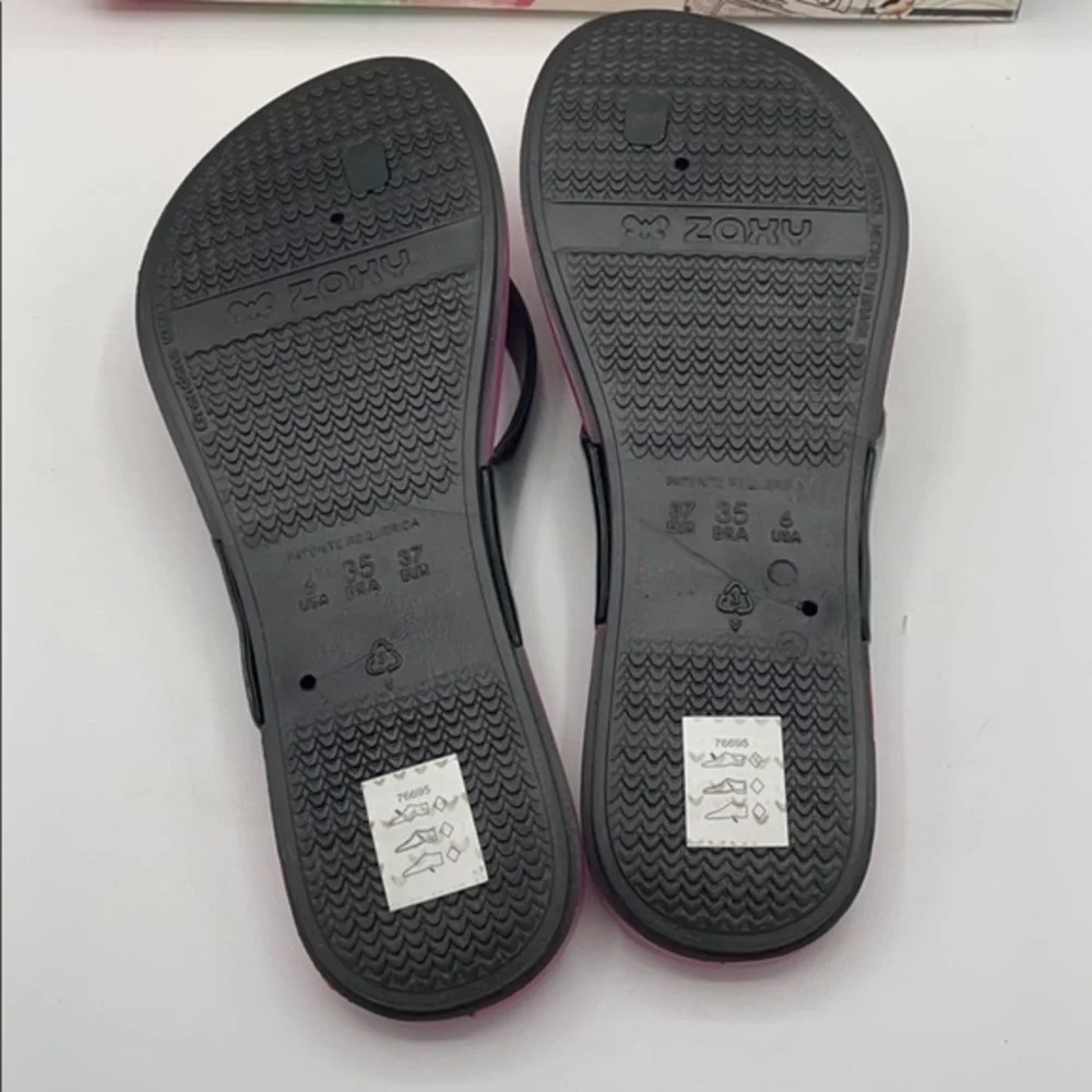 ZAXY Black & Pink intense flip flops